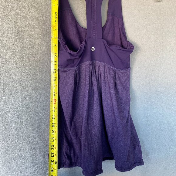 Lululemon Purple Two-Tone No Limits Tank with Built-In Bra | Racerback Flowy Ath - Picture 5 of 5